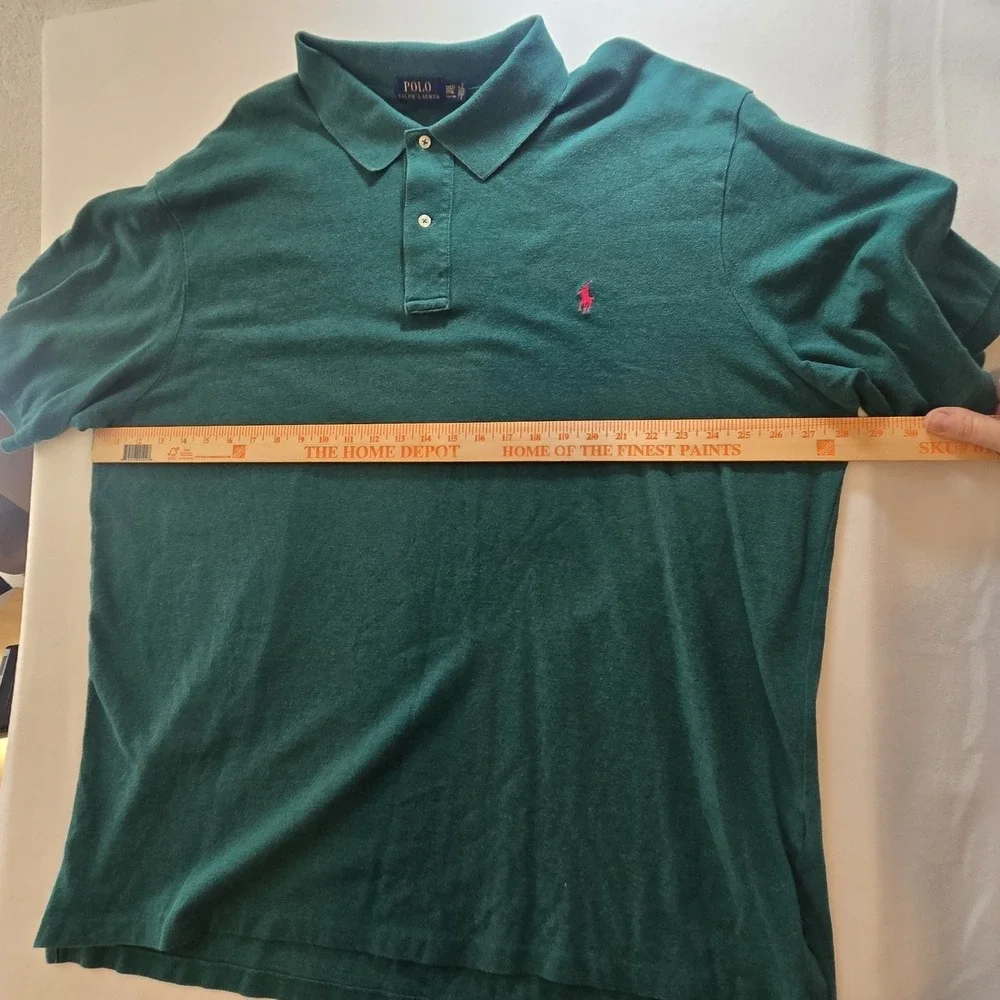 Polo Ralph Lauren Short Sleeve Men's Size 3XLT Tall Pink Pony‎ Lime Green Shirt